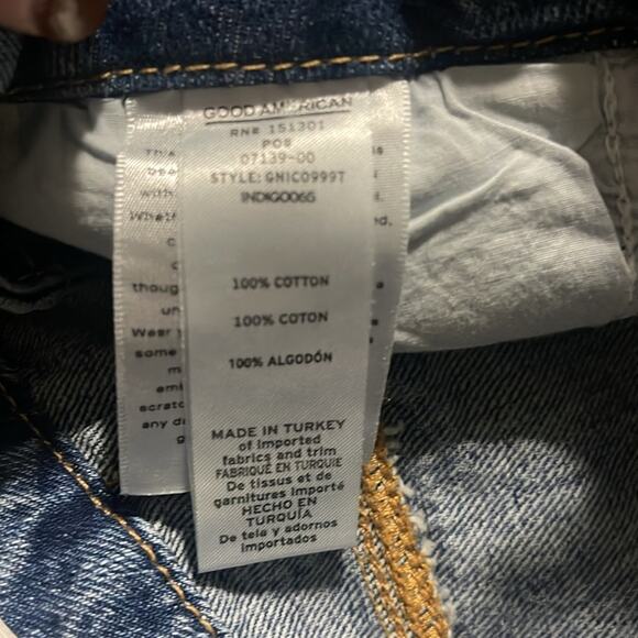 NEW Good American Distressed Blue Jeans Women's Size 6 / 28 NWT - Picture 5 of 9